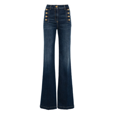 Blauwe Denim Jeans Elisabetta Franchi , Black , Dames