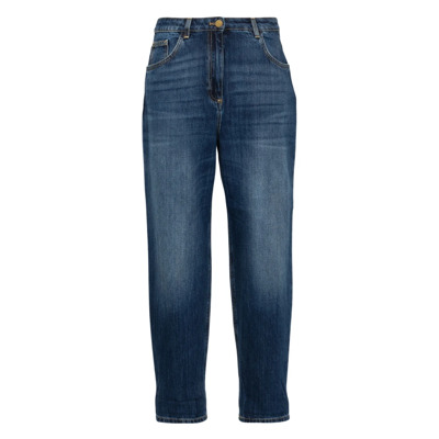 Blauwe Denim Jeans Elisabetta Franchi , Blue , Dames