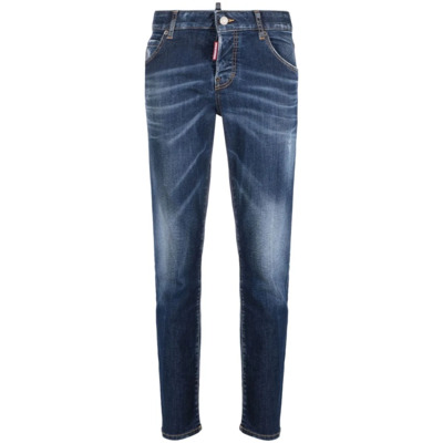 Blauwe Stonewashed Skinny Jeans Dsquared2 , Blue , Dames