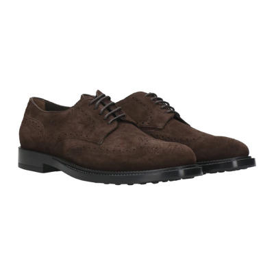 Bruine Derby Suède Schoenen Tod's , Brown , Heren