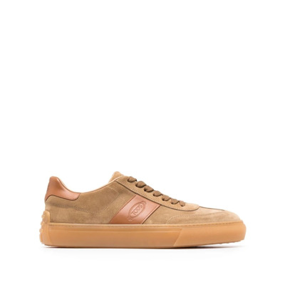 Bruine Suède Lage Sneakers Tod's , Beige , Heren