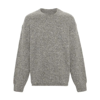 Chunky Knit Grijze Trui Jacquemus , Gray , Heren