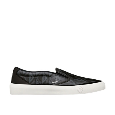 Diamond Slip-On Canvas Sneakers Dior , Black , Heren