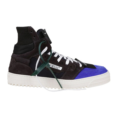 Donkergrijs Blauw Suede/Canvas Court Schoenen Off White , Blue , Heren