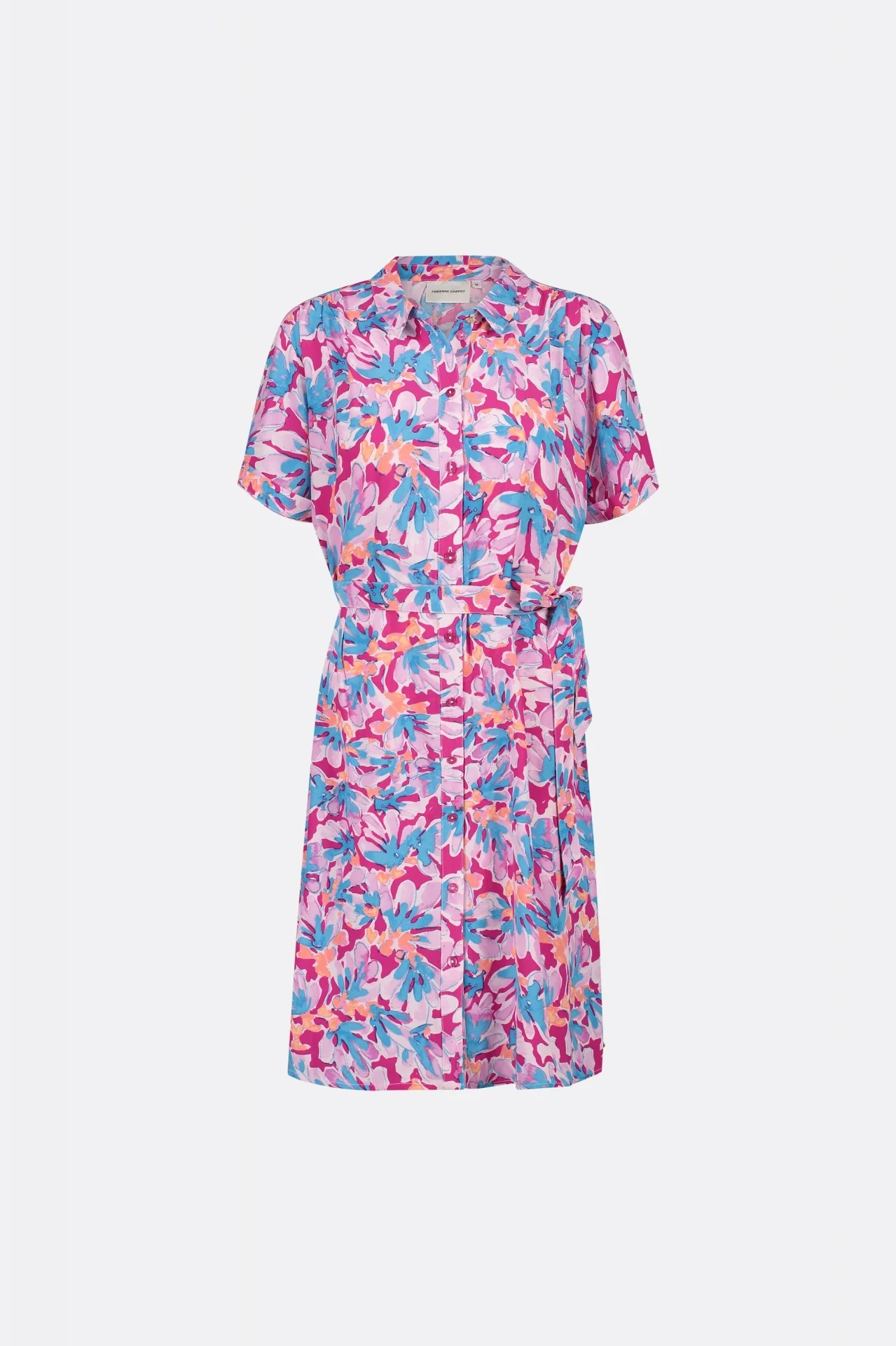 Fabienne Chapot Clt-83-drs-ss24 boyfriend dress azure blue/hot pink