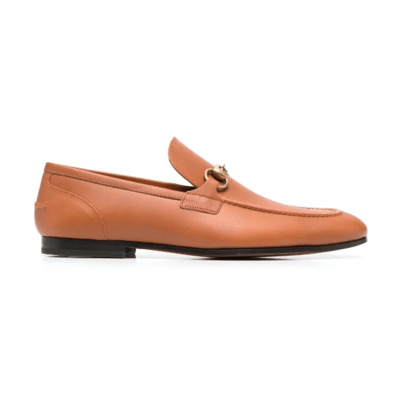 Horsebit leren loafers Gucci , Brown , Heren