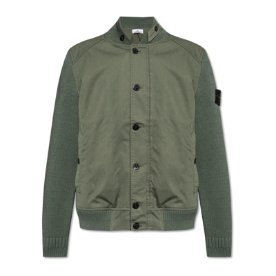 Jas met patch Stone Island , Green , Heren