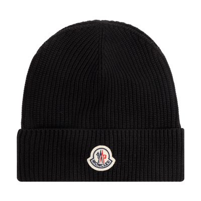 Katoenen muts Moncler , Black , Heren