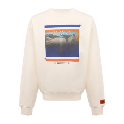 Katoenen sweatshirt met logodetail Heron Preston , White , Heren