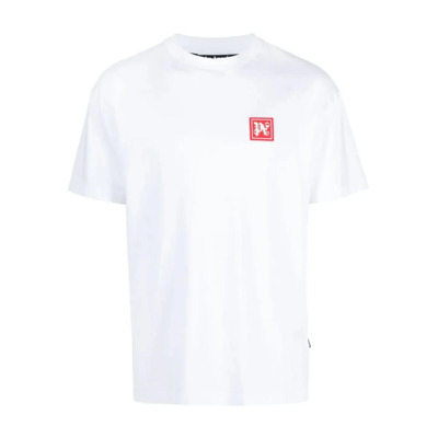 Klassiek Ski Club T-Shirt Palm Angels , White , Heren