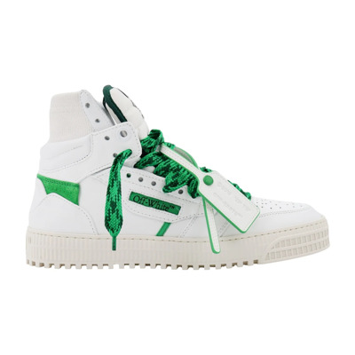 Leren Zip-Tie Sneakers Off White , White , Heren