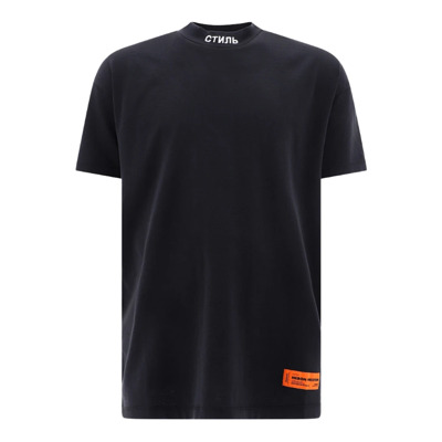 Limited Edition Zwarte Turtleneck T-shirt Heron Preston , Black , Heren