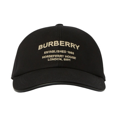 Logo Geborduurde Baseballpet Burberry , Black , Dames