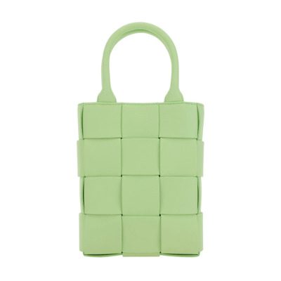 Luxe Tote Tas van Lam Leder Bottega Veneta , Green , Dames