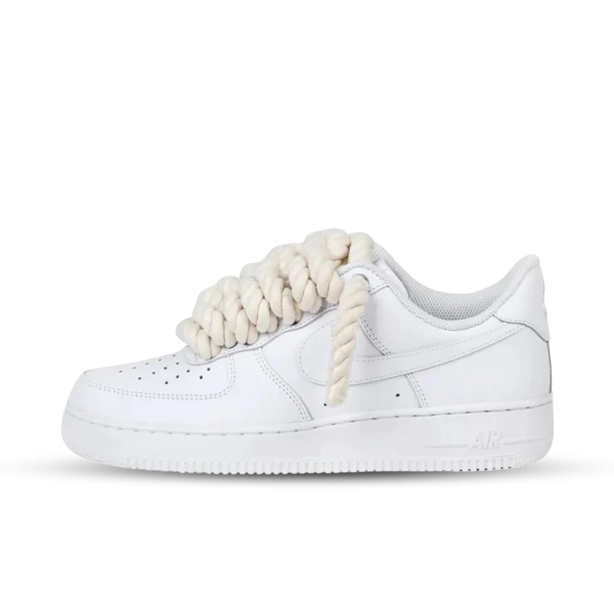 Nike Air force 1 low rope laces beige custom