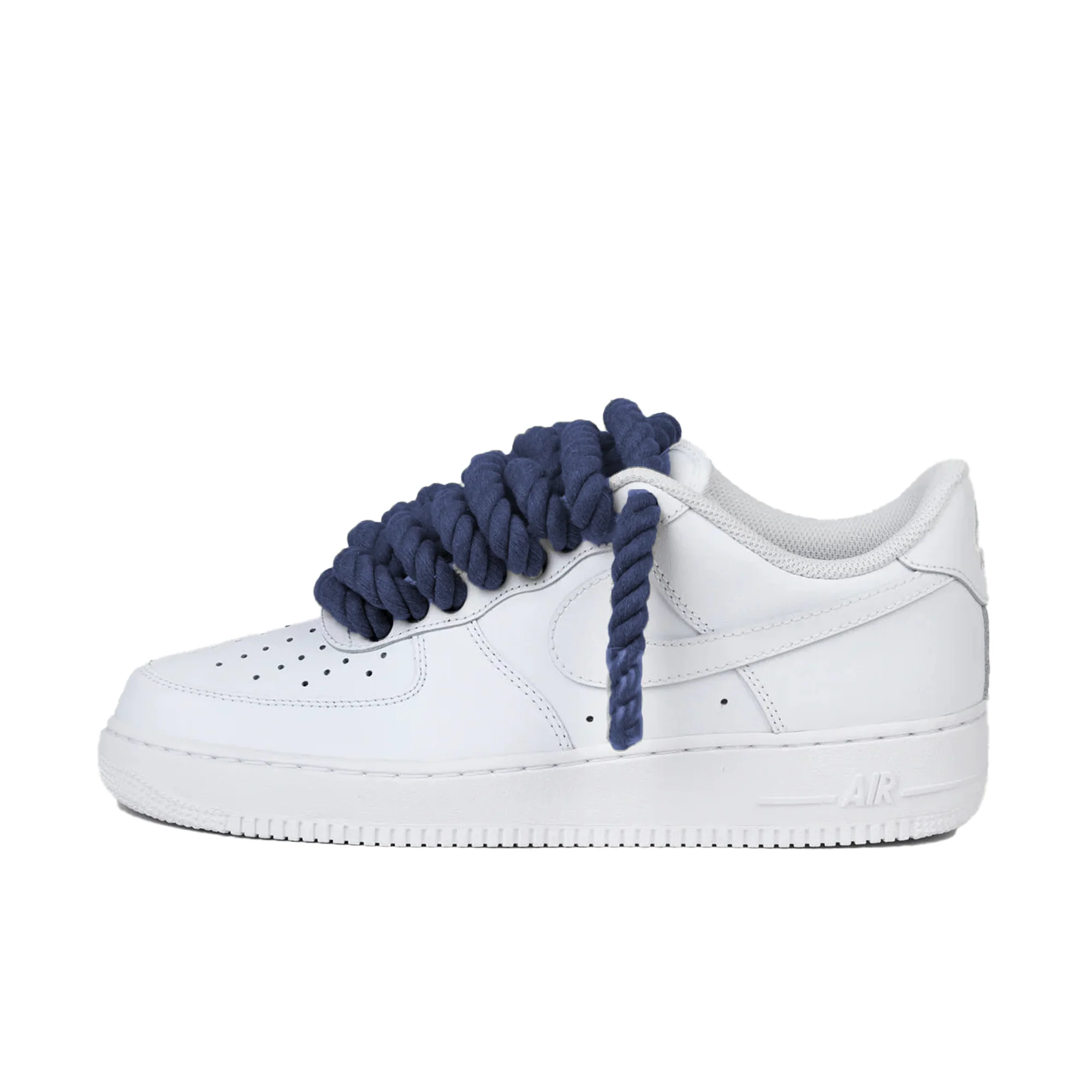 Nike Air force 1 low rope laces navy custom