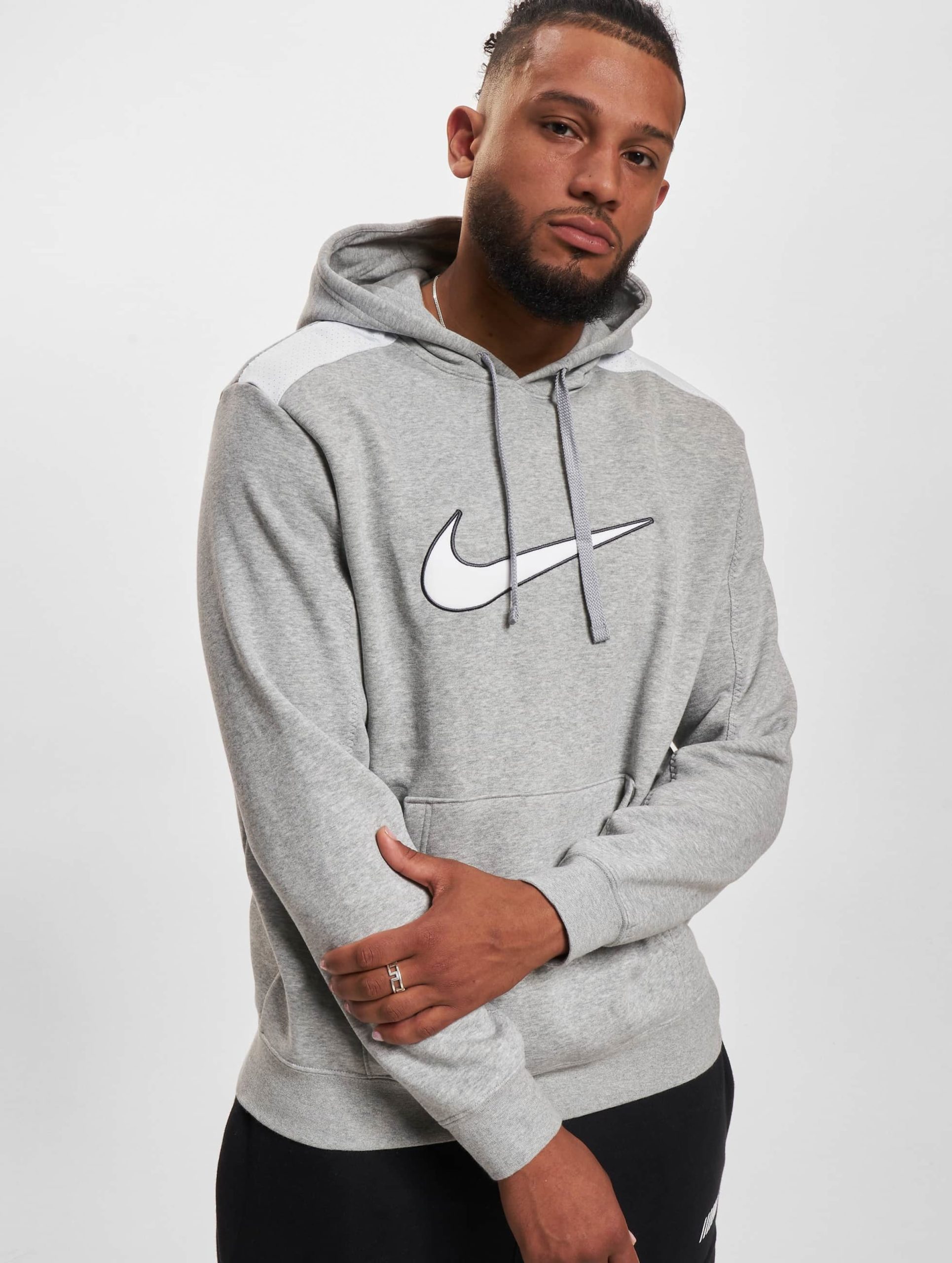 Nike Logo Hoody Männer,Unisex op kleur grijs, Maat S