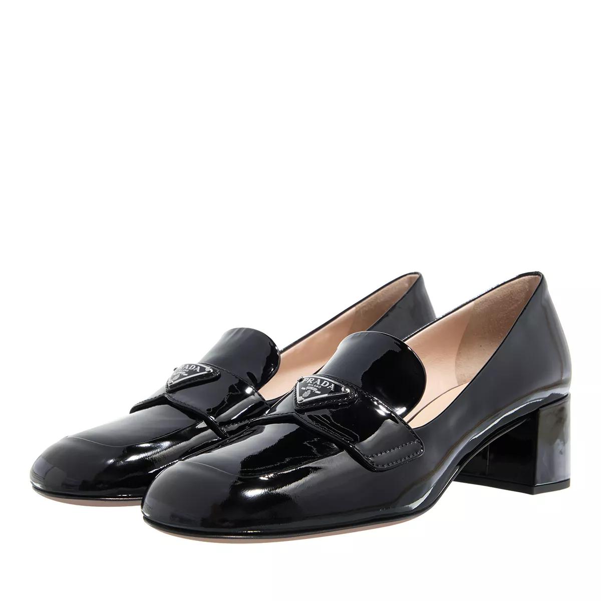 Prada Loafers & ballerina schoenen - Loafer With Triangle Logo in zwart