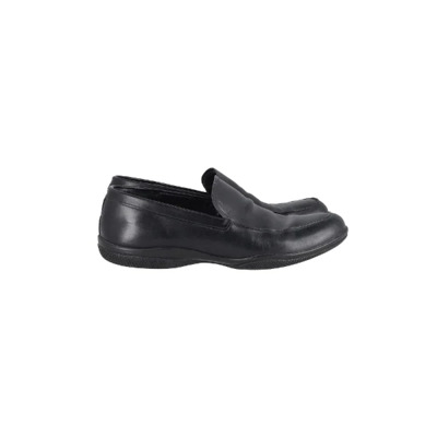 Pre-owned Leather flats Prada Vintage , Black , Dames