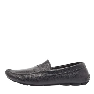 Pre-owned Leather flats Prada Vintage , Black , Heren