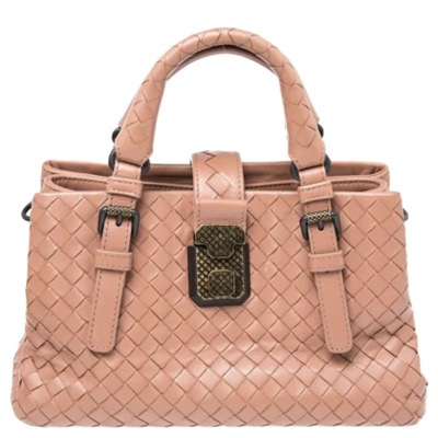 Pre-owned Leather totes Bottega Veneta Vintage , Pink , Dames