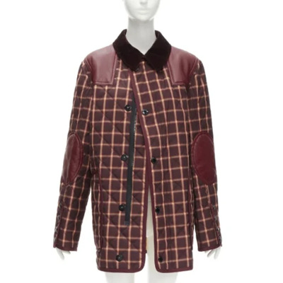 Pre-owned Polyester outerwear Burberry Vintage , Red , Dames