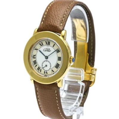 Pre-owned Stainless Steel watches Cartier Vintage , Yellow , Dames