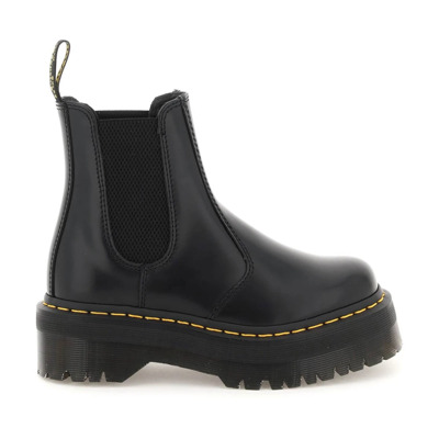 Quad Chelsea Boots in Gepolijst Glad Leer Dr. Martens , Black , Dames