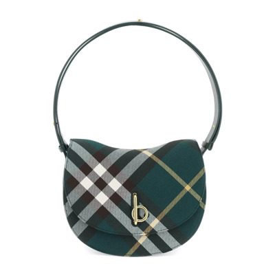 Rocking Horse Wol Blend Tas Burberry , Green , Dames