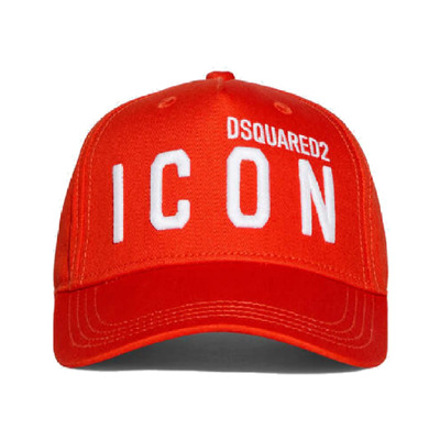 Rode Geborduurde Baseballpet met Dsquared2 Icon Logo Dsquared2 , Red , Unisex