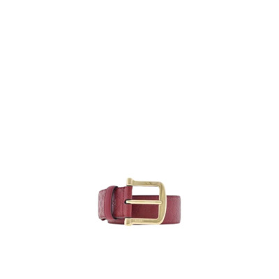 Rode Microguccissima Leren Riem Gucci , Purple , Dames