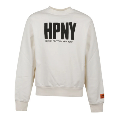 Ronde Hals Sweatshirt Heron Preston , White , Heren