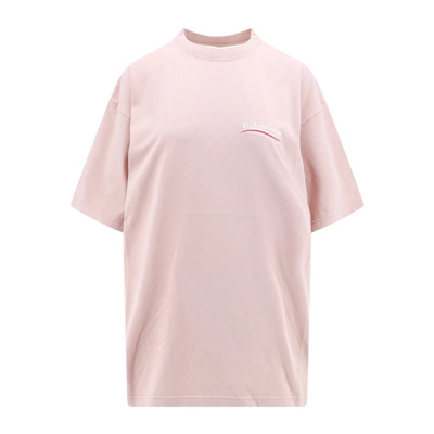 Roze Crew-neck T-Shirt Balenciaga , Pink , Dames