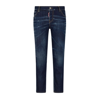 Smal Gesneden Indigo Blauwe Jeans Dsquared2 , Blue , Dames