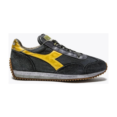 Sneaker met stenen wassing Diadora , Black , Heren