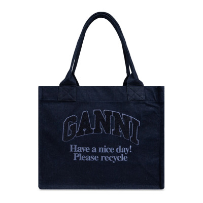 Tas type Shopper Ganni , Blue , Dames