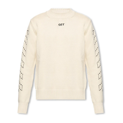 Trui met logo Off White , Beige , Heren