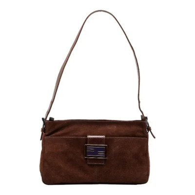 Tweedehands Bruin Suède Fendi Toverstaf Fendi Vintage , Brown , Dames