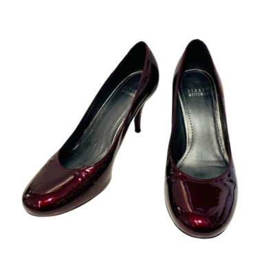 Tweedehands Schoenen, Model: Pompe, Aubergine Patentleer, Maat 37 Gucci Vintage , Red , Dames