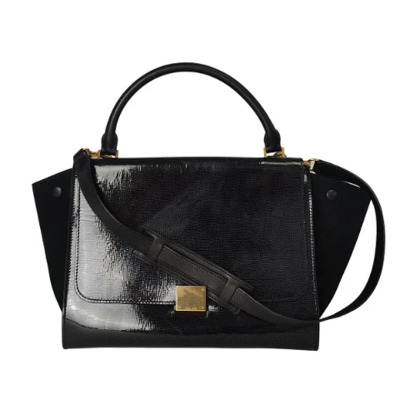 Tweedehands Zwart Leren Celine Trapes Celine Vintage , Black , Dames