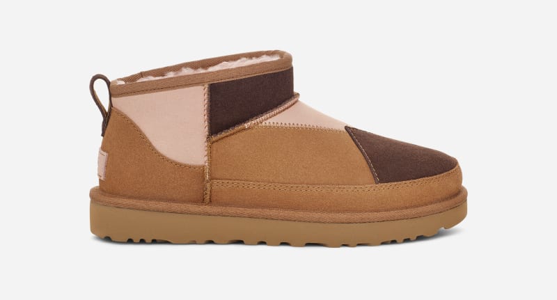 UGG® Classic Ultra Mini ReImagined-laars voor dames in Brown, Maat 38, Suede