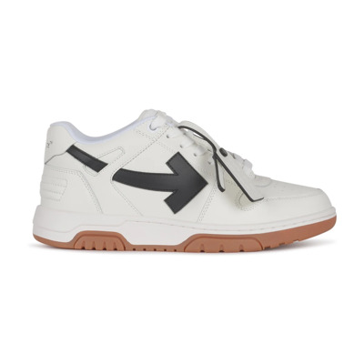 Witte Leren Sneakers Off White , White , Heren