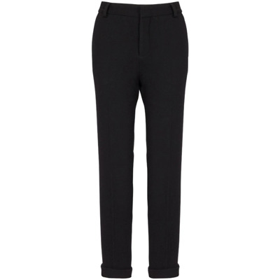 Zwarte Hoge Taille Taps Toelopende Broek Balmain , Black , Dames