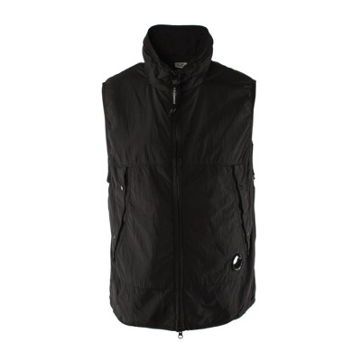 Zwarte Polartec Bodywarmer voor Heren C.p. Company , Black , Heren