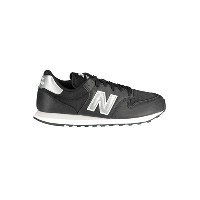 Zwarte Polyester Sneaker met Veters New Balance , Black , Heren