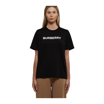 Zwarte T-shirts en Polos Burberry , Black , Dames