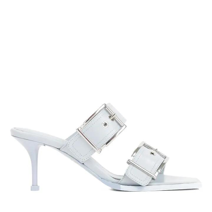 Alexander McQueen Sandalen - Spring Blue Leather Sandals in blauw