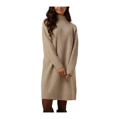 Alyn Knit Jurk Beige Mini Jurk MOS Mosh , Beige , Dames