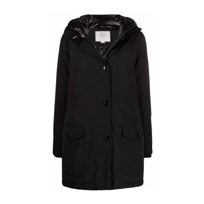 Arctische Hoge Kraag Parka Woolrich , Black , Dames