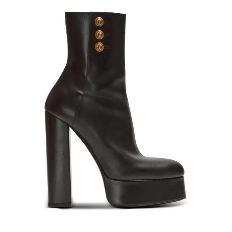 Balmain Boots & laarzen - Black Brown Booties in zwart